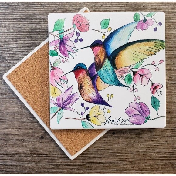 Sandstone Bird Coasters created by Angie Bryan Creations Buyers Choice of one - Picture 2 of 8
